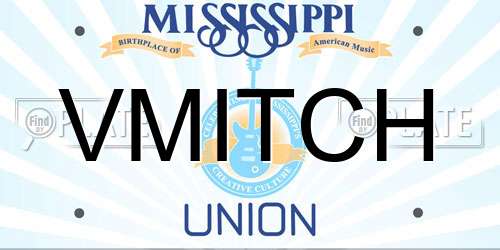 VMITCH Mississippi License Plate