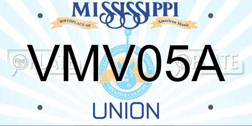 VMV05A Mississippi License Plate