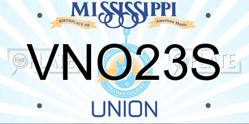 VNO23S Mississippi License Plate