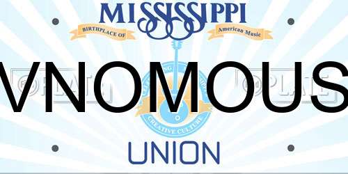 VNOMOUS Mississippi License Plate