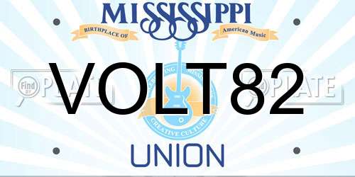 VOLT82 Mississippi License Plate