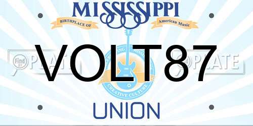 VOLT87 Mississippi License Plate