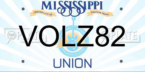 VOLZ82 Mississippi License Plate