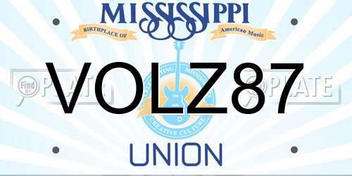 VOLZ87 Mississippi License Plate