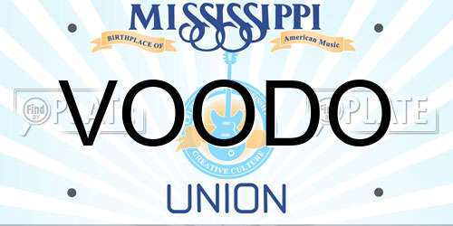 VOODO Mississippi License Plate