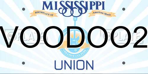 VOODOO2 Mississippi License Plate