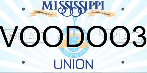 VOODOO3 Mississippi License Plate