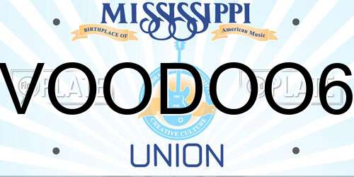 VOODOO6 Mississippi License Plate