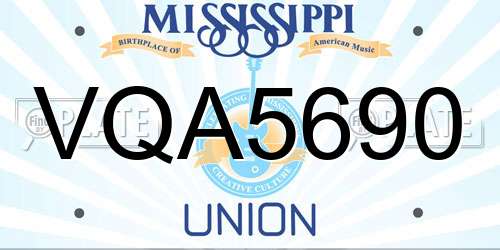 VQA5690 Mississippi License Plate
