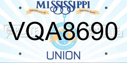 VQA8690 Mississippi License Plate