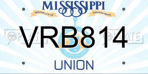 VRB814 Mississippi License Plate