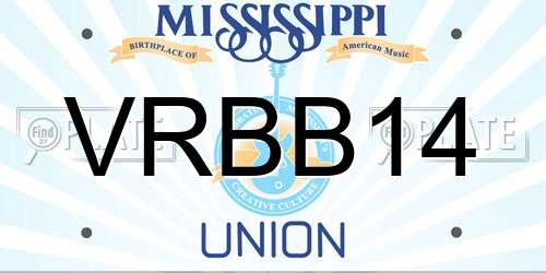 VRBB14 Mississippi License Plate