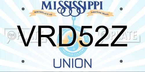 VRD52Z Mississippi License Plate