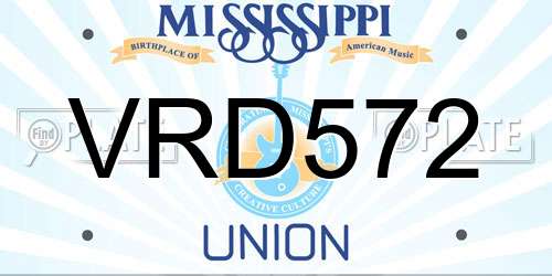 VRD572 Mississippi License Plate