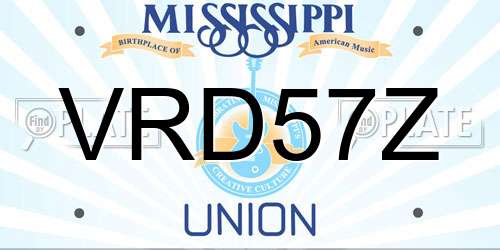 VRD57Z Mississippi License Plate
