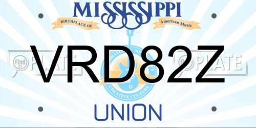VRD82Z Mississippi License Plate