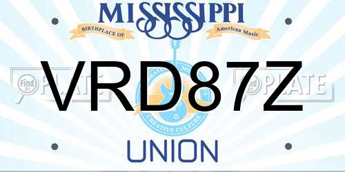 VRD87Z Mississippi License Plate