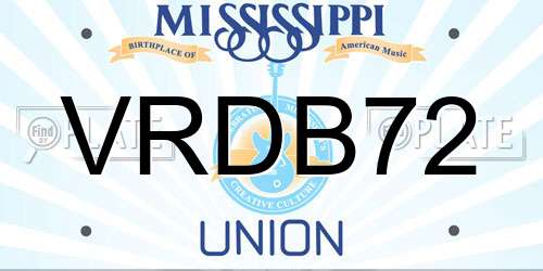 VRDB72 Mississippi License Plate