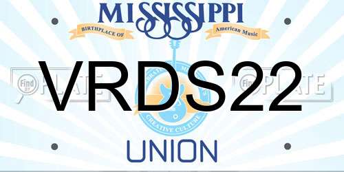 VRDS22 Mississippi License Plate