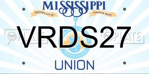 VRDS27 Mississippi License Plate