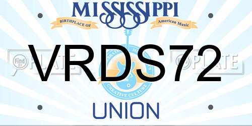 VRDS72 Mississippi License Plate