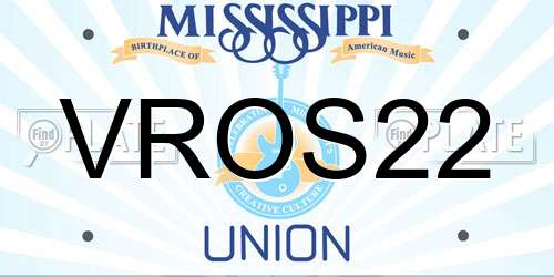 VROS22 Mississippi License Plate