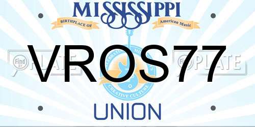 VROS77 Mississippi License Plate