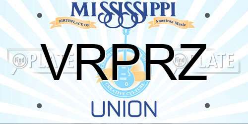 VRPRZ Mississippi License Plate