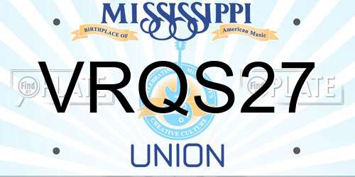 VRQS27 Mississippi License Plate