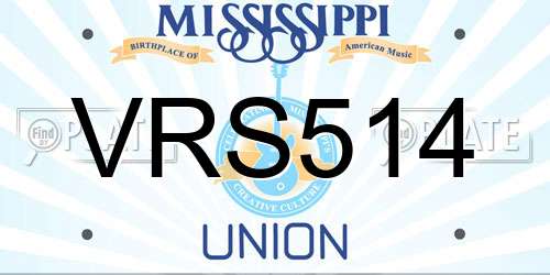 VRS514 Mississippi License Plate