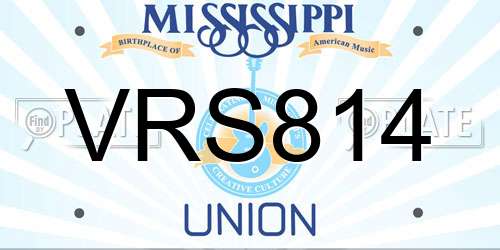 VRS814 Mississippi License Plate