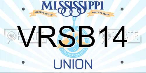 VRSB14 Mississippi License Plate