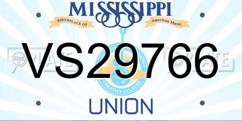 VS29766 Mississippi License Plate