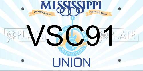 VSC91 Mississippi License Plate