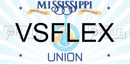 VSFLEX Mississippi License Plate