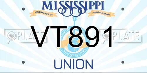 VT891 Mississippi License Plate