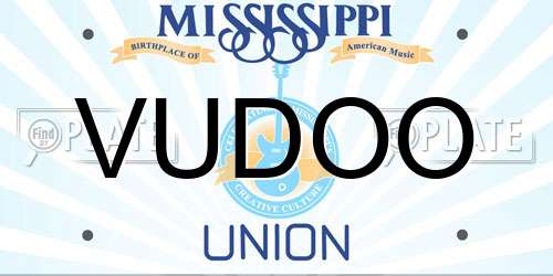 VUDOO Mississippi License Plate