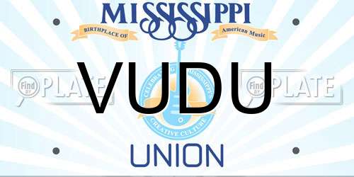 VUDU Mississippi License Plate