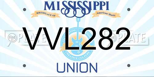 VVL282 Mississippi License Plate