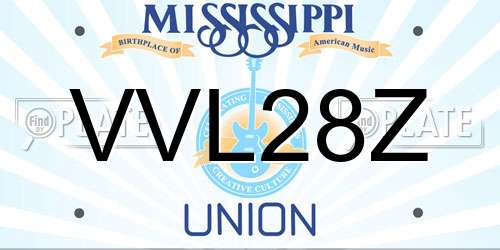 VVL28Z Mississippi License Plate