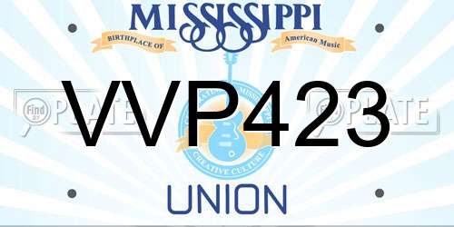 VVP423 Mississippi License Plate