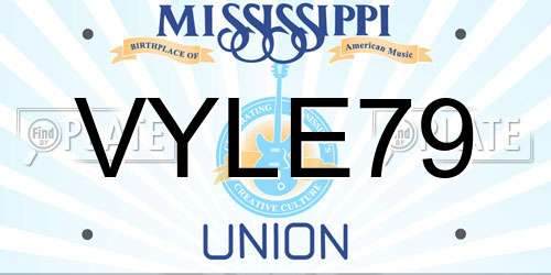 VYLE79 Mississippi License Plate