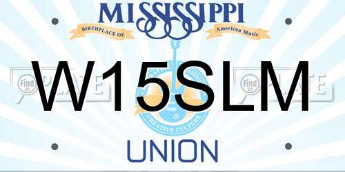 W15SLM Mississippi License Plate