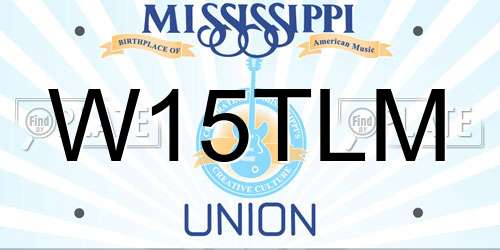 W15TLM Mississippi License Plate