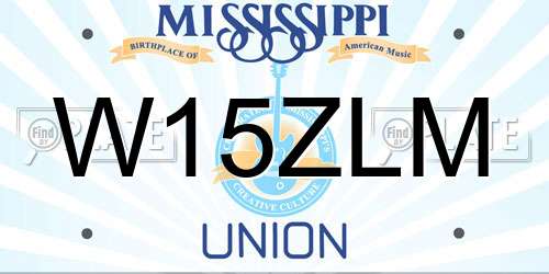 W15ZLM Mississippi License Plate