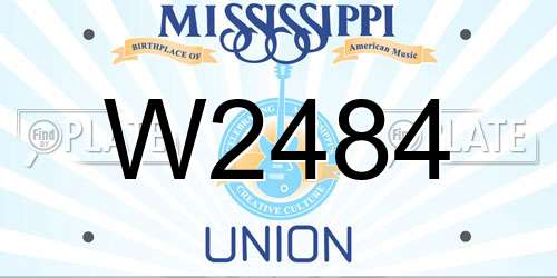 W2484 Mississippi License Plate