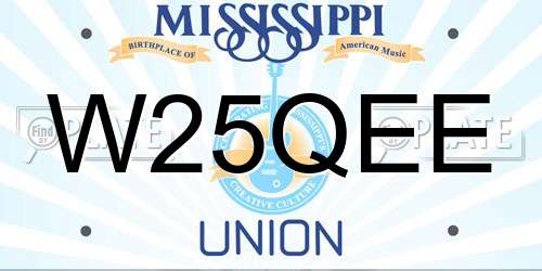 W25QEE Mississippi License Plate