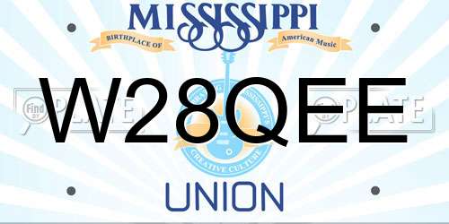 W28QEE Mississippi License Plate
