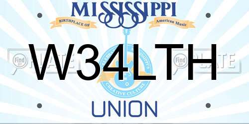 W34LTH Mississippi License Plate