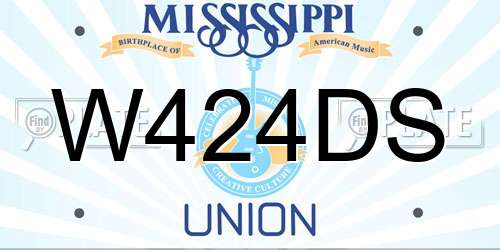 W424DS Mississippi License Plate